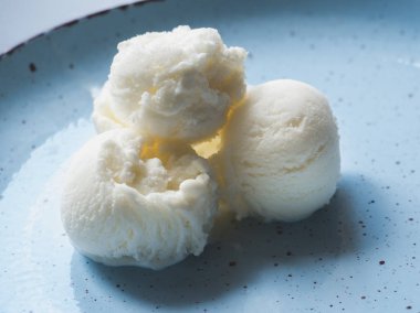 Parlak, lezzet dondurma yakın çekim, üst görünüm