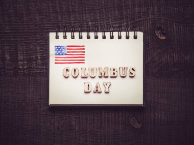 Güzel tebrik kartı Columbus günü. Tatil için hazırlık