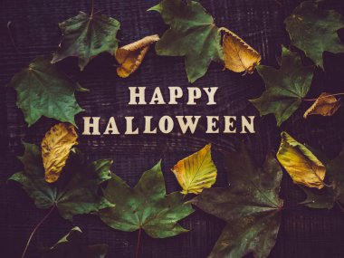 Cadılar Bayramınız Kutlu Olsun. Güzel tebrik kartı. Üstte görüntü