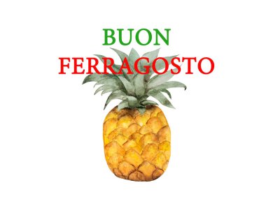 İtalyan bayramı için güzel bir kart. Üst görünüm