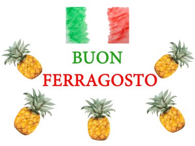 İtalyan bayramı için güzel bir kart. Üst görünüm