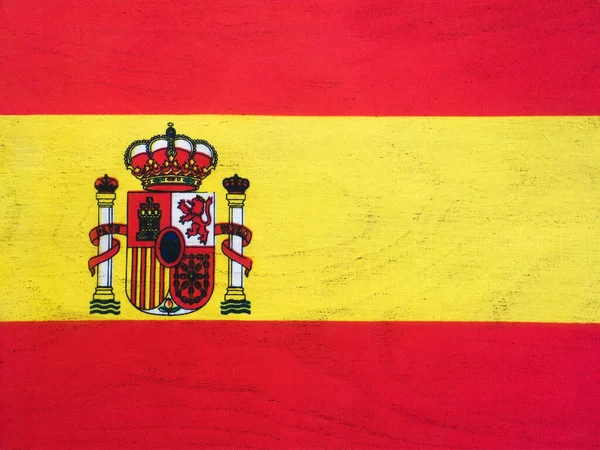 Flag Spain Beautiful Greeting Card Close View National Holiday Concept — Stock Photo, Image