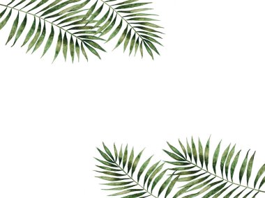 Boyalı bitki resimli parlak bir resim