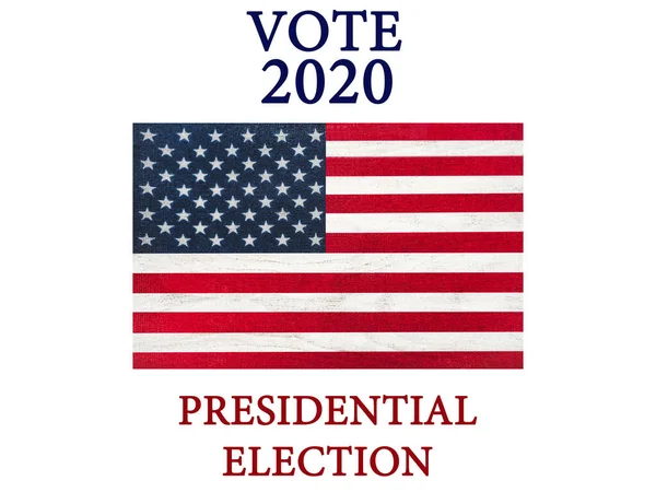 漂亮的卡片 上面印有美国国旗的图案 筹备总统选举 从上面看国家假日概念 — 图库照片
