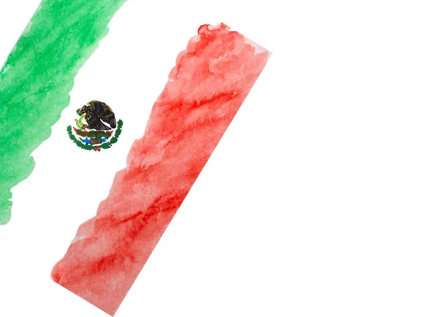 Mexican Flag Beautiful Greeting Card Close View National Holiday Concept — Stock Photo, Image