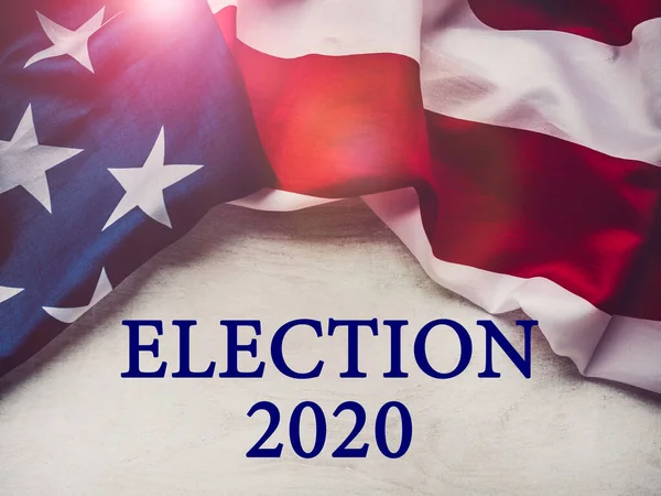 Beautiful Card Image American Flag Preparation Presidential Election Close View — Stock Photo, Image