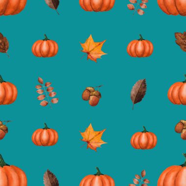 Üzerinde boyanmış balkabağı resmi olan parlak bir resim. Yakın çekim, yukarıdan görüş, insan yok. Suluboya boya. Lezzetli ve sağlıklı yemek kavramı