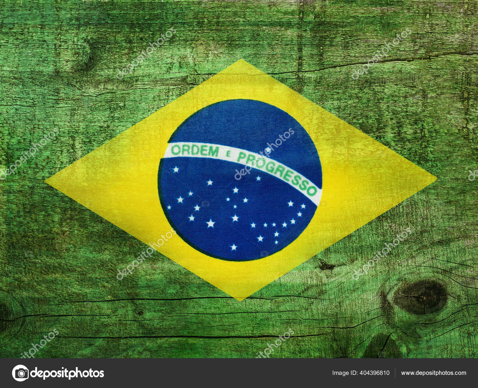 Bandeira Brasileira Belo Cartão Felicitações Close Vista Cima