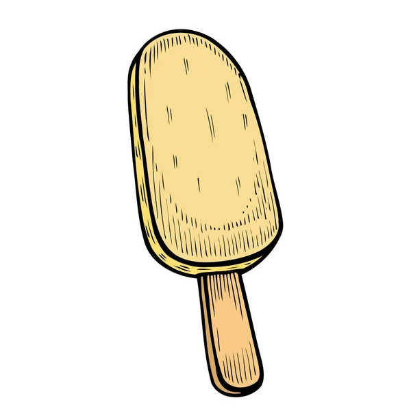 Ручное Рисование Мороженого Стиле Ретро — стоковый вектор