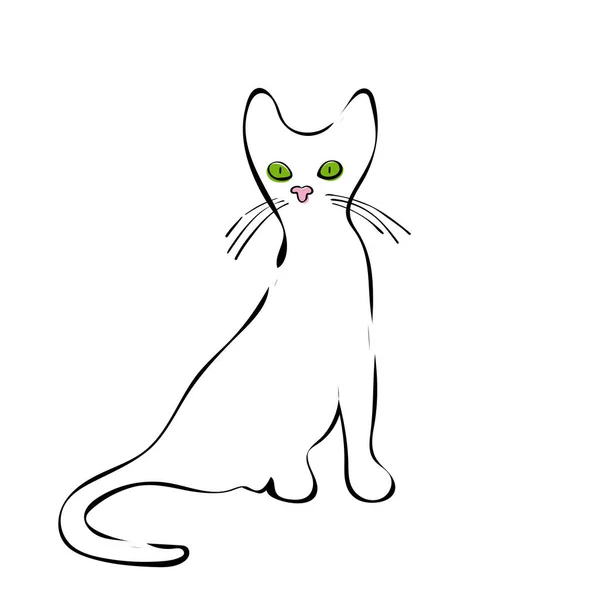 Icone Chat Sur Fond Blanc Illustration Vectorielle Veterinaire Race Stock Photo