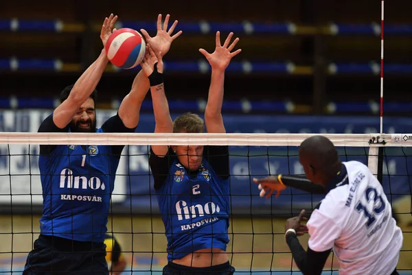 Kaposvar Hungria Novembro 2018 Jozsef Nagy Azul Ação Jogo Voleibol — Fotografia de Stock