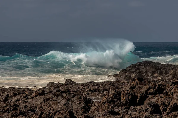 Paysage Île Lanzarote Golfo Février 2018 — Photo