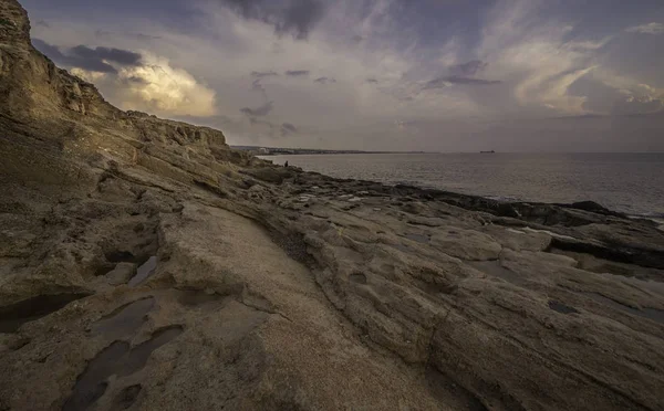 Alba Sulla Costa Greca Isola Rodi Maggio 2018 — Foto Stock