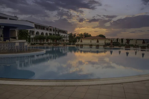 Ciel Après Pluie Coucher Soleil Rhodes Grèce Mai 2018 Ciel — Photo