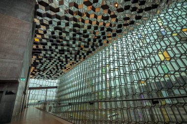 Harpa-Reykjavik konser salonunda. İzlanda 23 Temmuz 2016