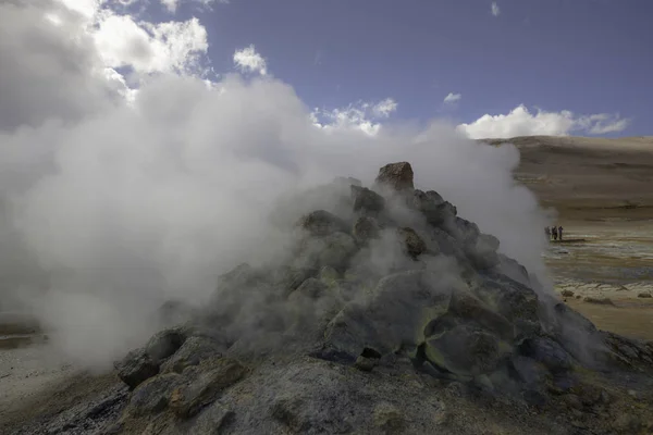 Geothermal Valley Hverir Unusual Lunar Landscapes Iceland Royalty Free Stock Images