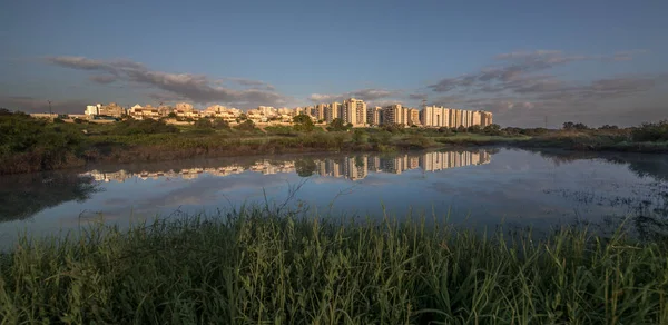 Prachtige Zonsopgang Israël Ashkelon Januari 2019 Landschap — Stockfoto