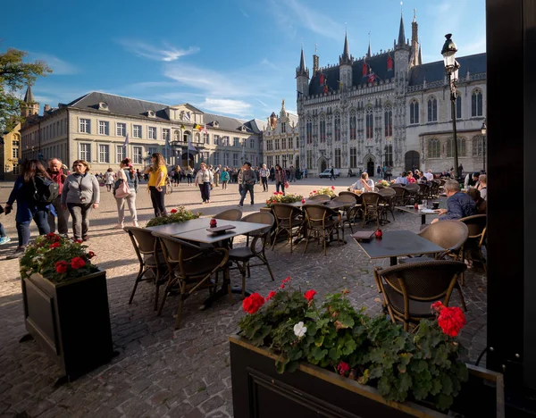 Cityscape Bruges Belgium October 2018 — Stock Photo, Image