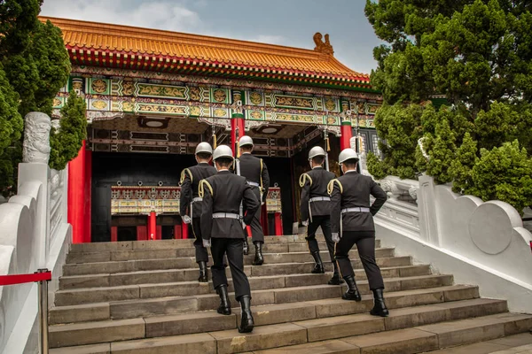 Gedenkteken Voor Gesneuvelde Soldaten Taipei Taiwan Maart 2019 Wisseling Van — Stockfoto