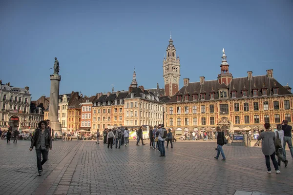 Ruas Praças Cidade Velha Cidade Lille França Outubro 2018 — Fotografia de Stock