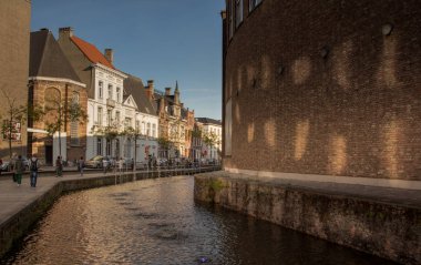 Mechelen antik kenti. Belçika 13 Ekim 2018. Cityscape.