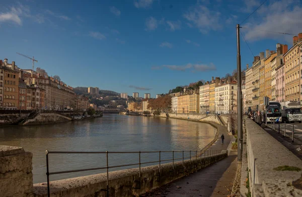 Paisaje Urbano Hermosa Ciudad Lyon Francia Diciembre 2018 —  Fotos de Stock