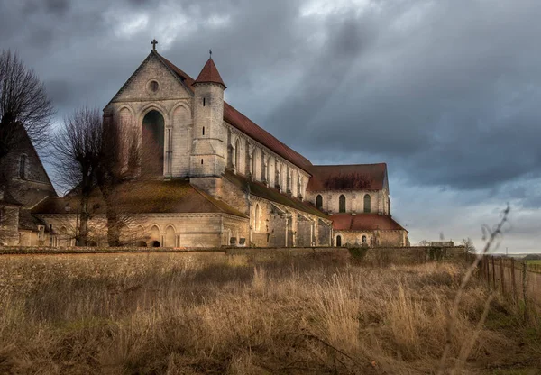 Klasztor Pontigny Francja Grudzień 2018 — Zdjęcie stockowe