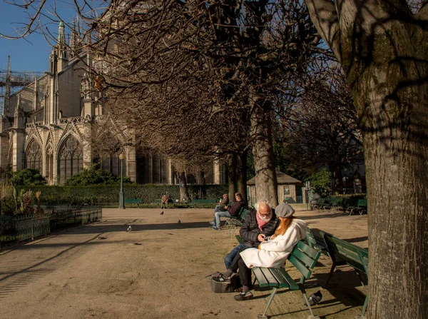 Notre Dame Cathedral France December 2018 — Stock Photo, Image