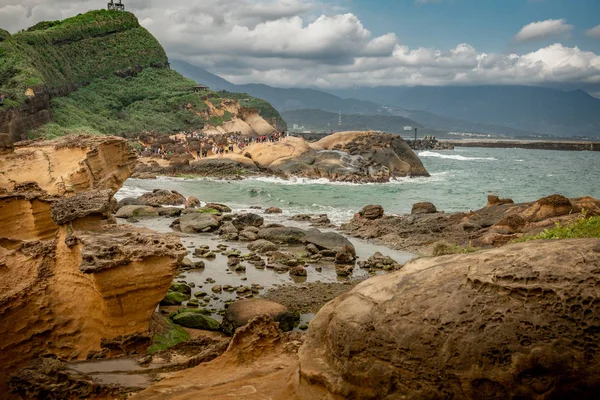 Природные Аномалии Побережье Острова Тайвань — стоковое фото