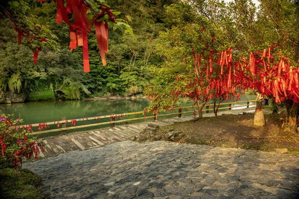 Shifen Falls Jego Okolic Tajwan Marzec 2019 — Zdjęcie stockowe