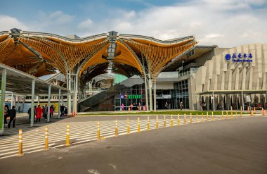 Tren istasyonu. Tayvan Hualien 17 Mart 2019