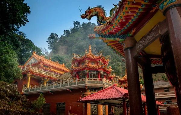 Temple Loin Localizado Estrada Para Alishan Taiwan Março 2019 Destino — Fotografia de Stock