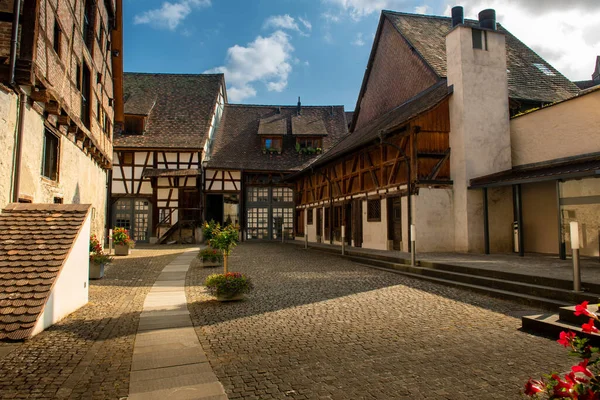 Stein Rhein Svizzera Luglio 2019 Edifici Medievali Una Strada Nel — Foto Stock