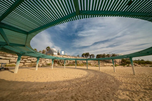 Opening Swimming Season Quarantine One Beaches Ashkelon Israel June 2020 — Stock Photo, Image