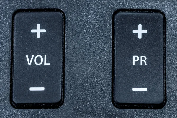 Volume switch and program switch on the remote control