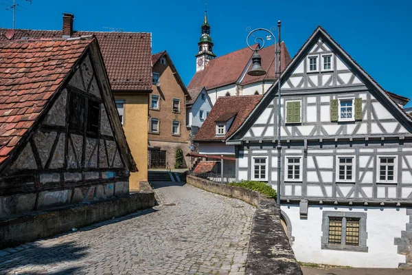 Alte Historische Gebäude Und Eine Straße Aus Pflastersteinen — Stockfoto