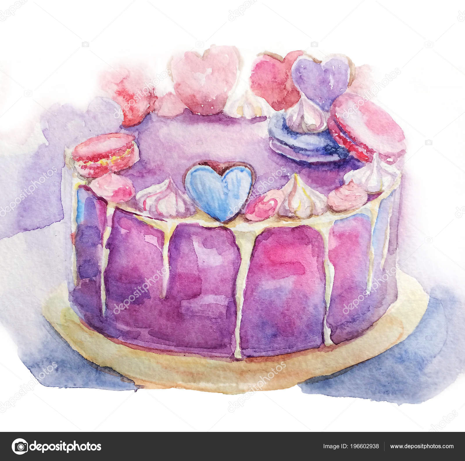 Pink Violet Cake Macaroons Sweet Blue Hearts Tasty Cream Red Stock Photo By C Valyadp Pink Violet Cake Macaroons Sweet Blue Hearts Tasty Cream Red Stock Photo By C Valyadp