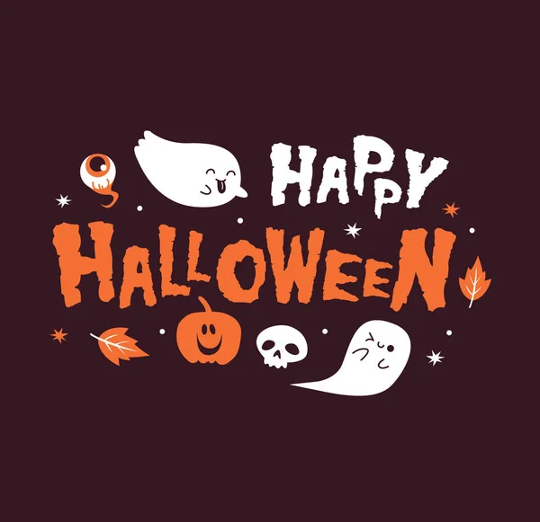 Feliz Diseño Halloween Halloween Festivo Para Banner Cartel Tarjeta Felicitación — Vector de stock