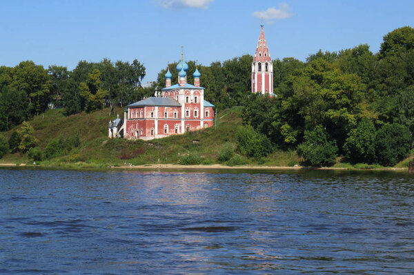 Tutaev. Kazan Transfiguration Church (1758). Volga river. Yaroslavl region.