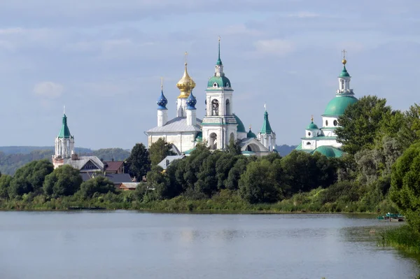 Spaso Yakovlevsky Dimitriev Monastery Rostov Lake Nero Yaroslavl Region Golden — Stock Photo, Image