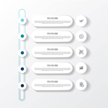 Mavi adım infografik şablonu