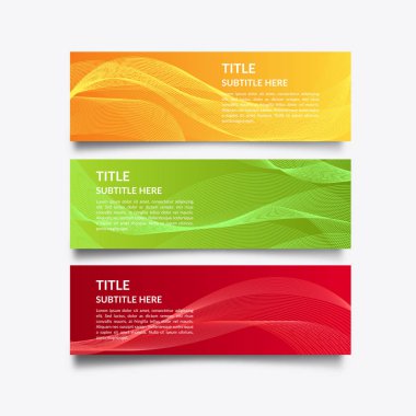 Dalga arka plan ile modern soyut afiş