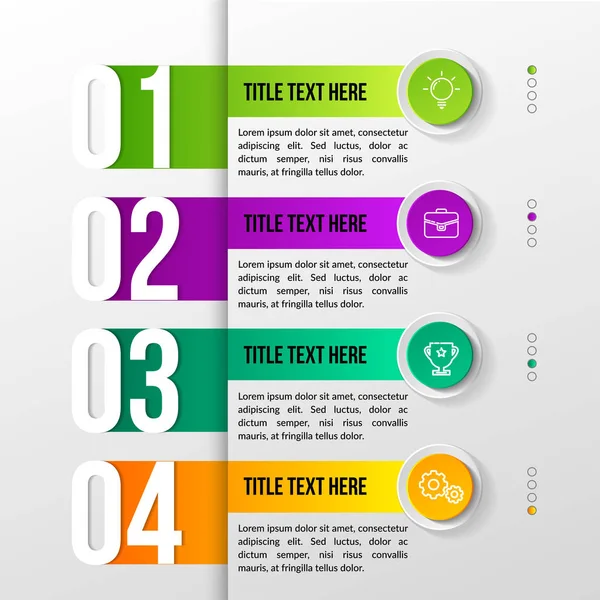 Farbe moderner Infografik-Vektor — Stockvektor