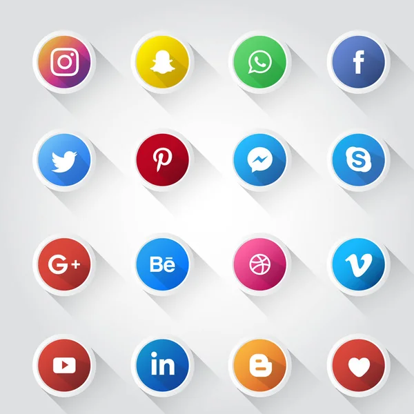 Plantilla de icono de redes sociales multipropósito — Archivo Imágenes Vectoriales