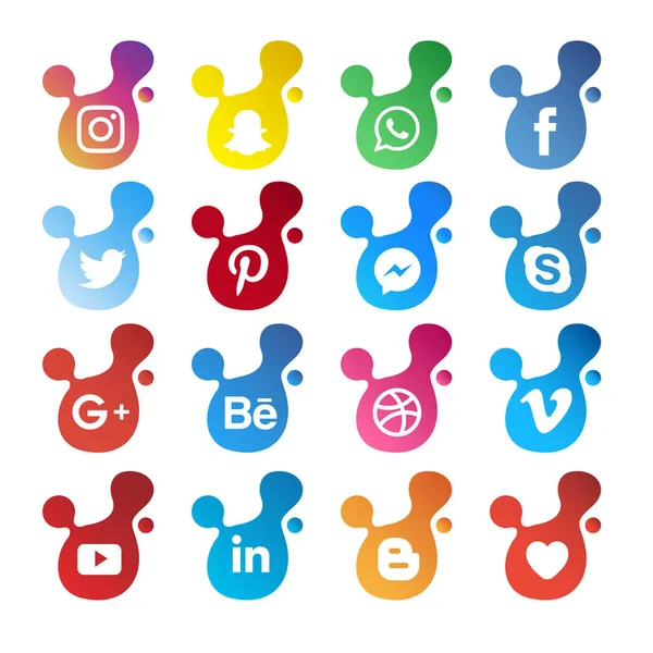 Icono moderno de medios sociales — Vector de stock