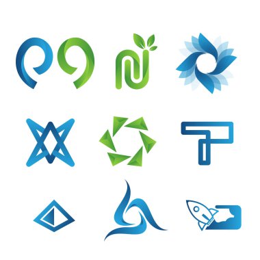Modern logo toplama vektörü