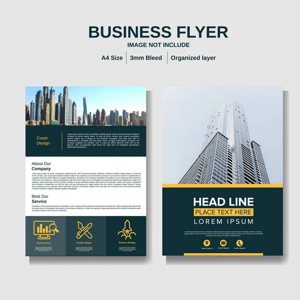 Plano de fundo de layout de folheto de negócios — Vetor de Stock