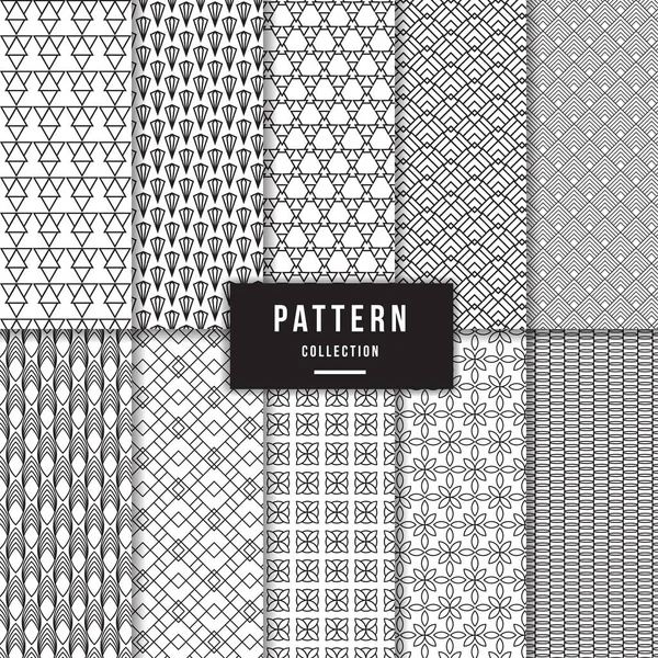 Geometric pattern collection vector — Stock Vector