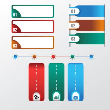 Business Modern renk infografik vektör