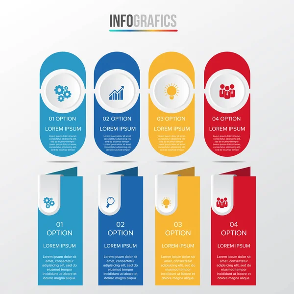 Business modern färg infografik vektor — Stock vektor